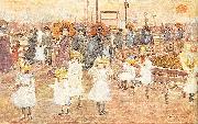 Maurice Prendergast South Boston Pier oil on canvas